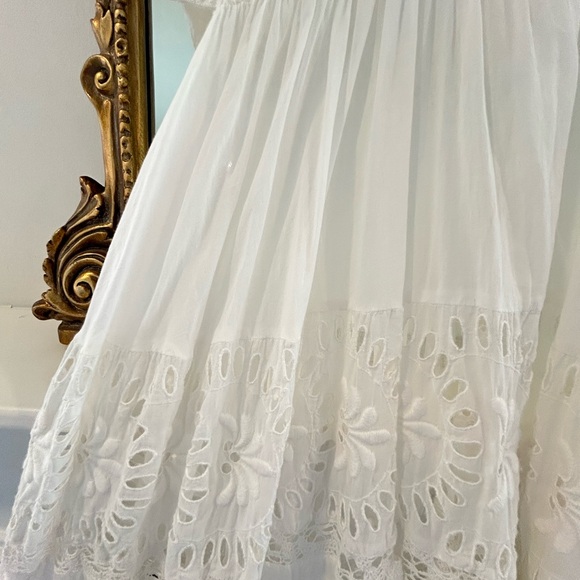 COPY - SPRING SALE ‼️🔔 LoveShackFancy Eyelet White Midi Dress Size 0 - Picture 5 of 5